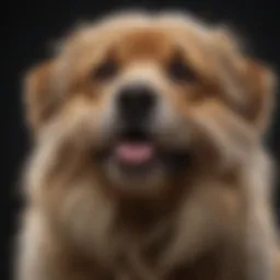 Close-up of a dog matt brush showing bristles and ergonomic design