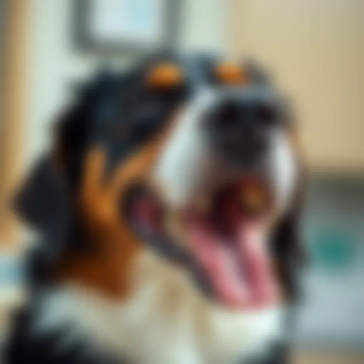 Symptoms of Dental Issues in Dogs Illustration of symptoms of dental issues in dogs