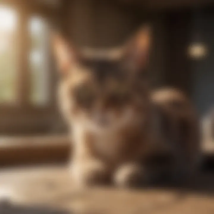 A cat receiving veterinary care