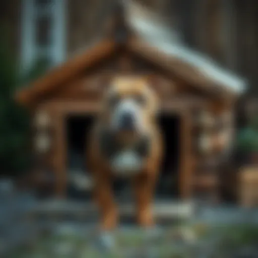 Custom Pitbull dog house with ample space