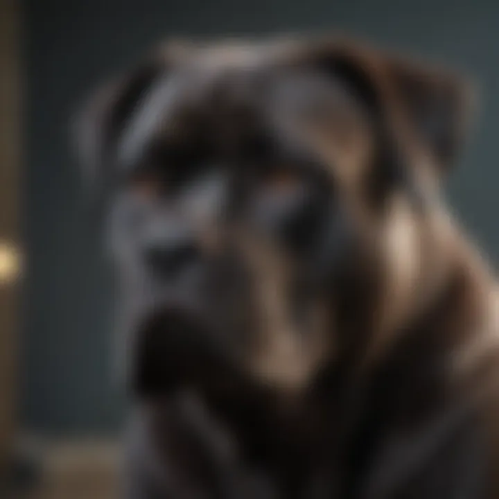 Cane Corso in a contemplative pose