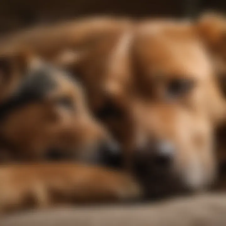 Content Dog Sleeping Peacefully with Owner