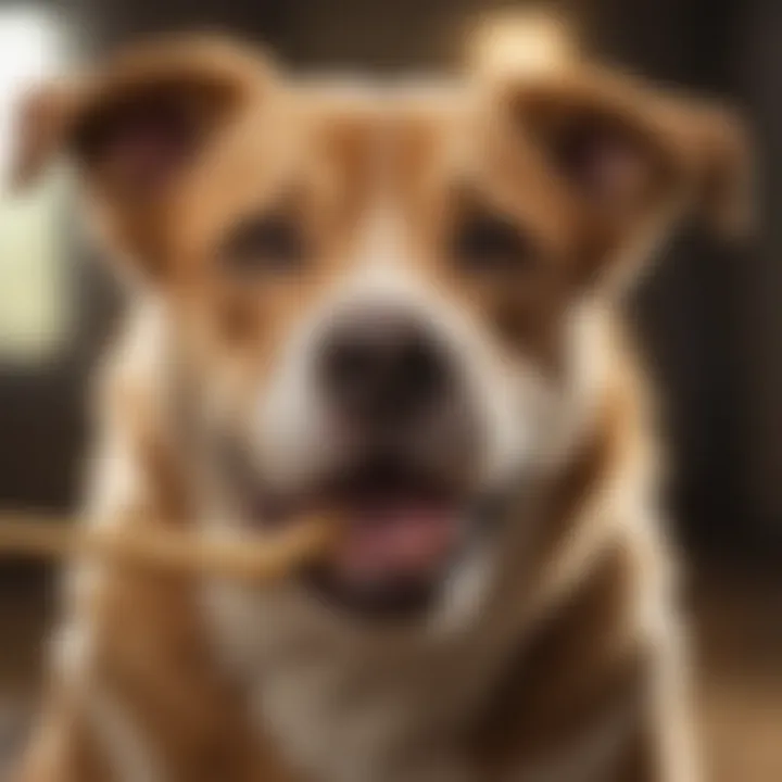 Happy Dog Enjoying Crunchy Bully Stick