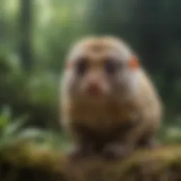 Curious Pygmy Marmoset exploring its surroundings