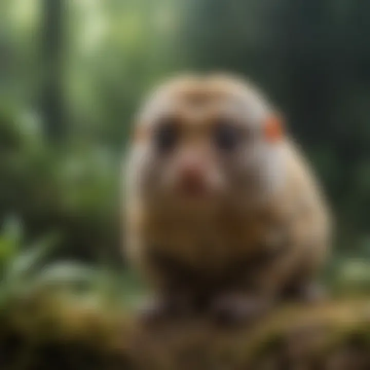 Curious Pygmy Marmoset exploring its surroundings