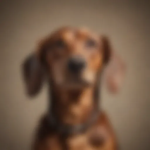 Dachshund in a Vintage Portrait