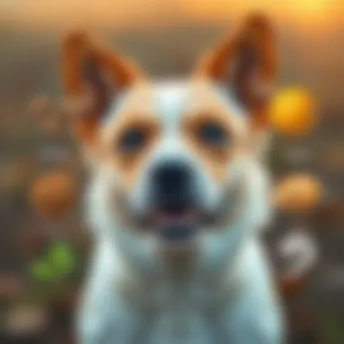 Common Allergens Affecting Dogs Illustration of different common allergens affecting dogs