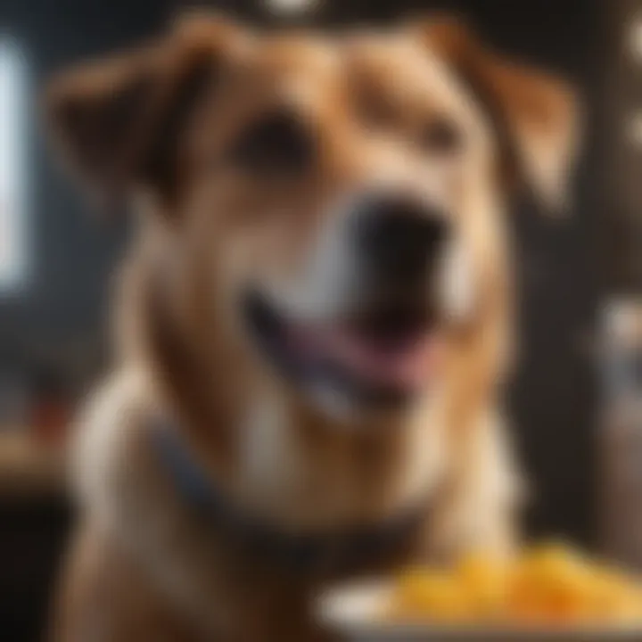 Dog with a happy expression after dietary changes