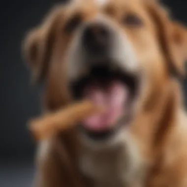 Close-up of dental-friendly dog treats