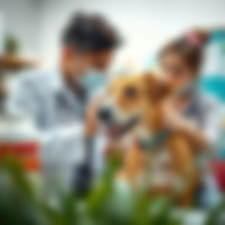 Consulting a Professional for Iron Supplementation Dog owner consulting a veterinarian