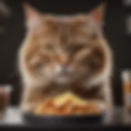Chart showing the relationship between a cat's weight and Science Diet portions