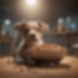 A bowl of bland diet food for puppies