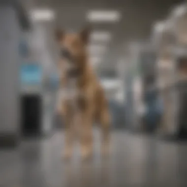 Dog at Airport Security Check