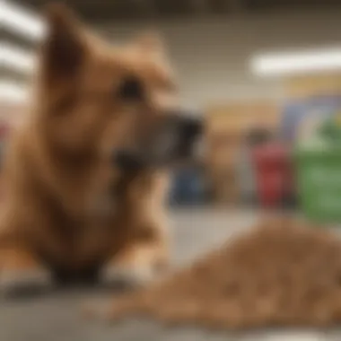 Artistic representation showing the pricing strategies of Dog Chow at Walmart