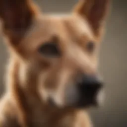 Dog with ear infection scratching its ear