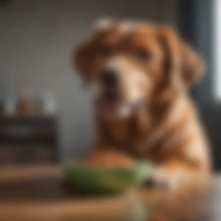 A happy dog enjoying a bowl of customized food, illustrating the positive effects of the right diet.