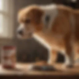 Veterinarian discussing dog nutrition