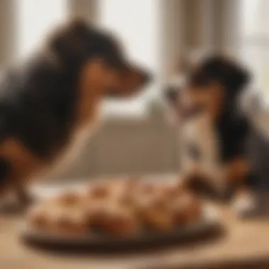 Dog owner learning about the benefits of bread for pets