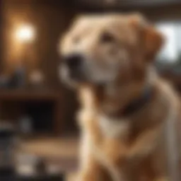 Senior dog attending training class