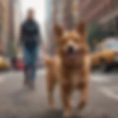 Professional Dog Walker Using App Professional Dog Walker Using App