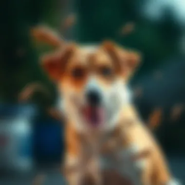 Illustration of common dog intestinal parasites