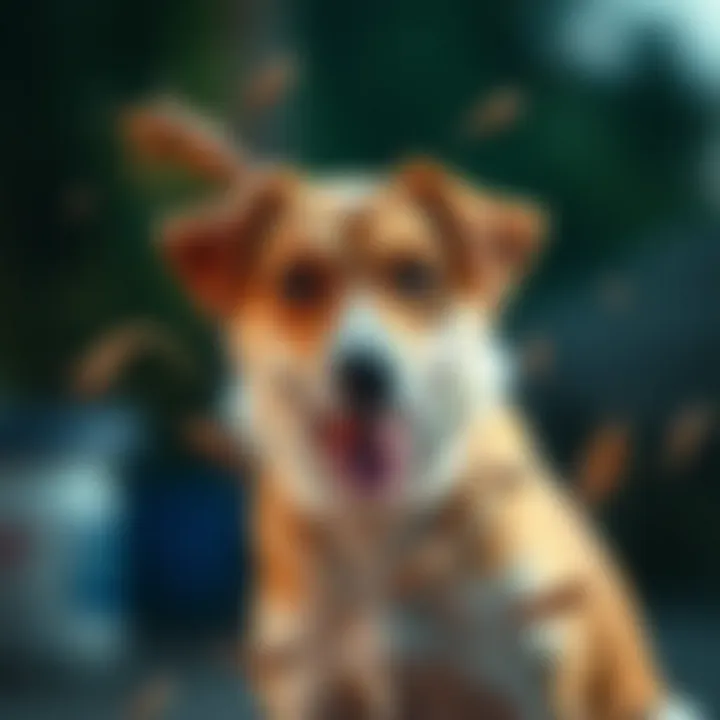 Illustration of common dog intestinal parasites