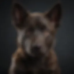 Majestic Dutch Shepherd puppy with a distinctive brindle coat