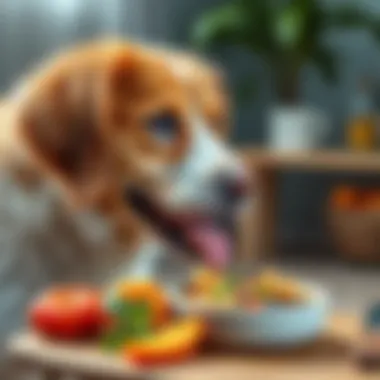 Balanced Diet for Dog Health Healthy dog enjoying a balanced diet for yeast infection prevention