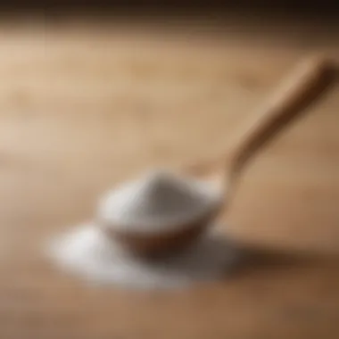 Baking Soda in a Wooden Spoon