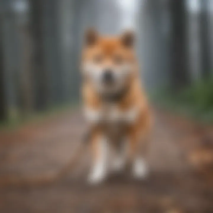 Training a Shiba Inu to walk politely on a leash