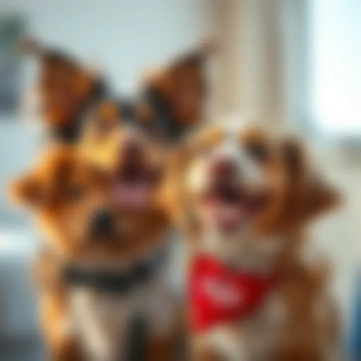 Happy pets after successful flea treatment and care