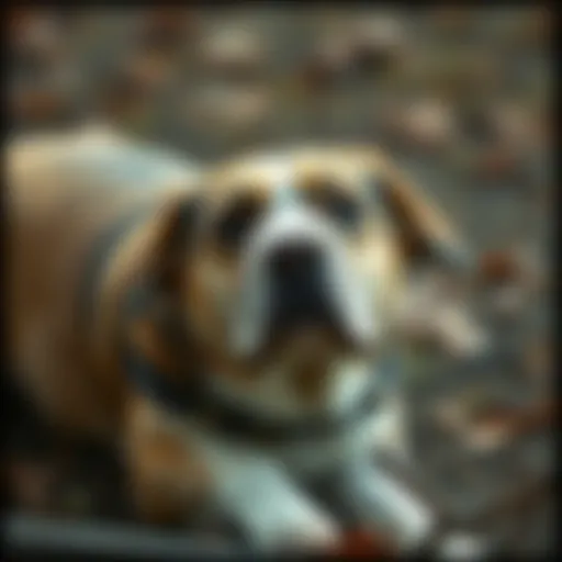 Dog affected by skunk spray odor Dog with skunk spray odor