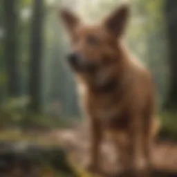 Dog exhibiting focus during training