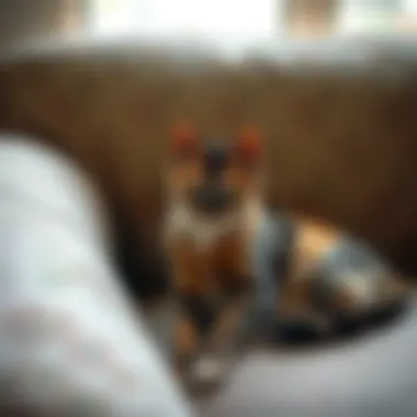 Freshly cleaned upholstery after cat urine removal