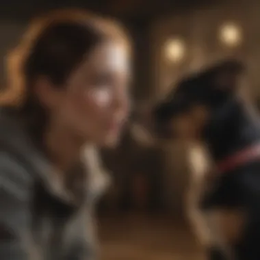 Enhancing Socialization through Owner Engagement An owner engaging with their puppy during a socialization session