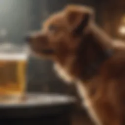 Dog being trained with positive reinforcement