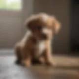 Puppy with calm demeanor in training session