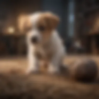 Desensitization Techniques for Puppies A puppy interacting with various stimuli in a controlled setting