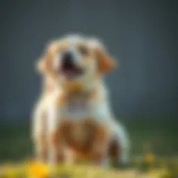 Puppy displaying playful behavior