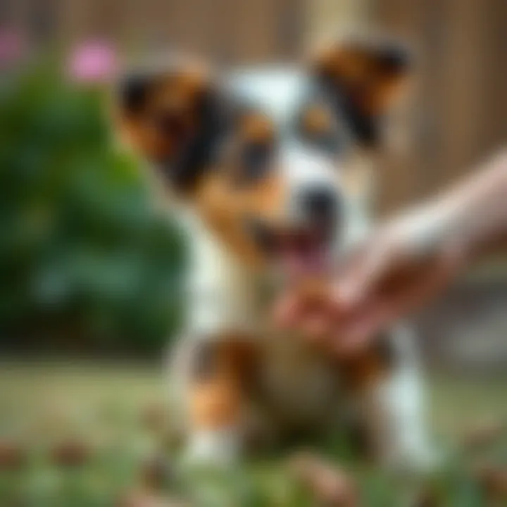 Reward-Based Training Techniques Puppy receiving training with treats