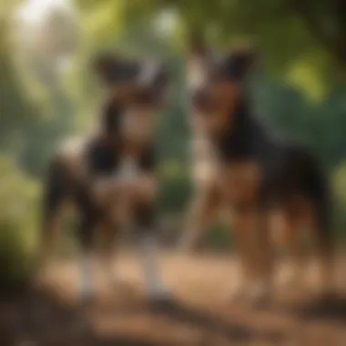 Positive Reinforcement in Dog Training Owner training dog with positive reinforcement