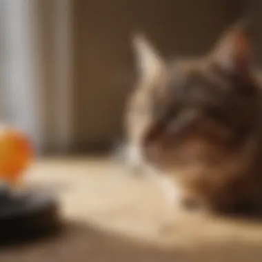 Cat engaging in play therapy