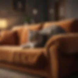 Elegant Couch Cover in Velvet Fabric