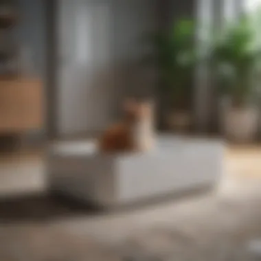 Sleek and Stylish Design Elegant large litter box for pets