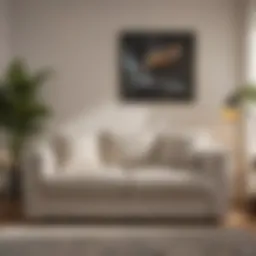 Elegant 4-Piece Loveseat Slipcover in Modern Living Room Setting