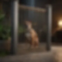 Elegant tall pet barrier with decorative patterns