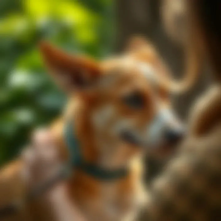 Pet owner receiving DNA test results