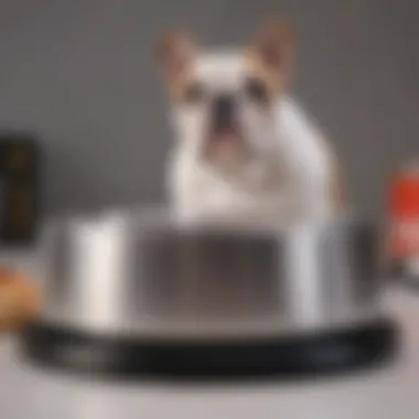 Stainless steel dog bowl with non-slip base