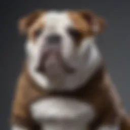 English Bulldog with unique coat pattern