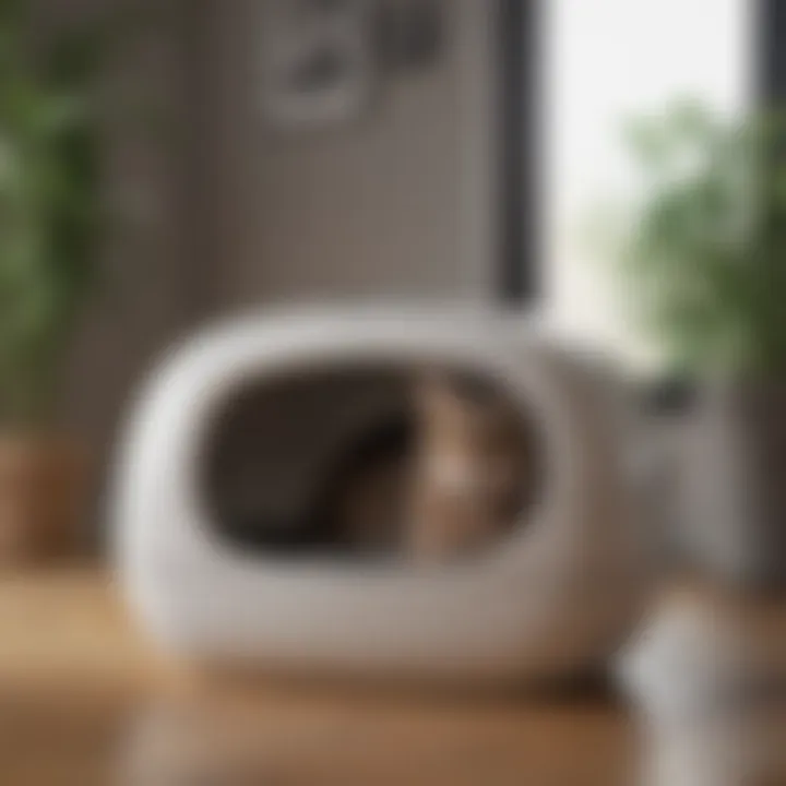 Ergonomic Self-Cleaning Cat Litter Box in Stylish Interior